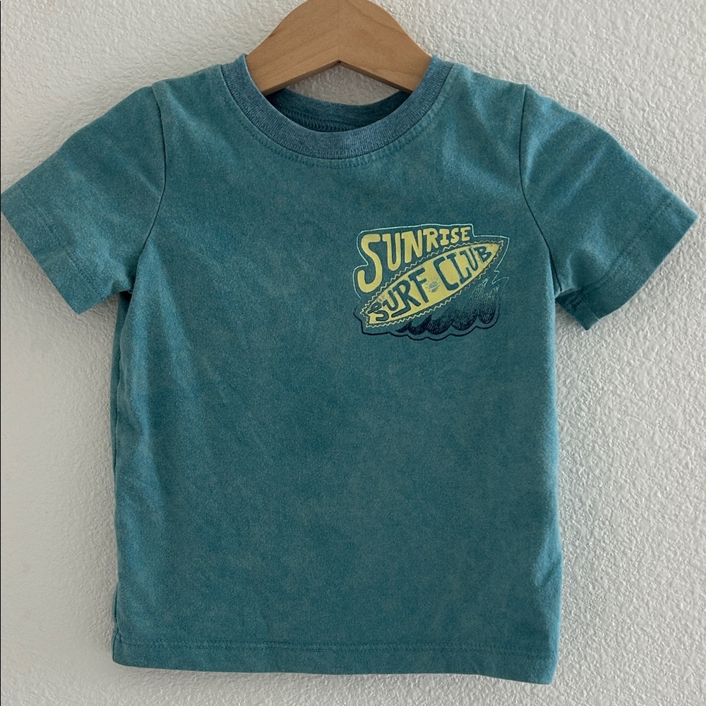 *SOLD* Sunrise Surf Club Kids Teal Tee